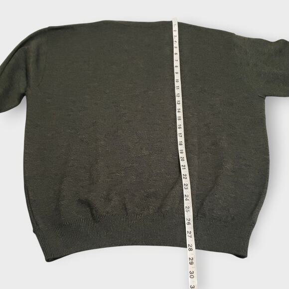 Vintage Norm Thompson 3D Knit Wool Blend  Sweater Grey Sz XL Grandpa 90s Cosby - Picture 13 of 13